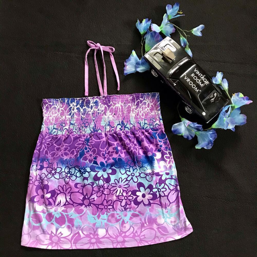 Giselle NWOT Halter Floral Top for Girls 18